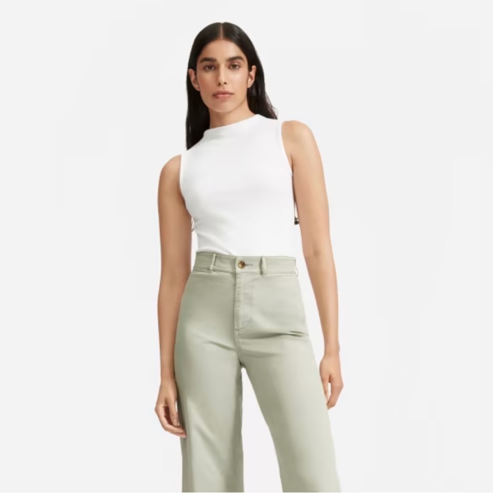 Everlane Pima Micro-Rib Funnel-Neck Tank
